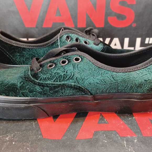 Vans Men's 4.5/Women's 6 Authentic Jungle Green Velvet Black VN0A5KRD8E8 - Picture 11 of 12